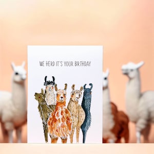 Funny Birthday Cards llama Birthday Card For Friends, Alpaca Birthday Card Funny, Custom Birthday Card Personalized Gifts image 2