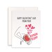 Pregnant Mom To Be Valentines Card For Husband - Expecting Dad Valentines Day Gift From Wife - Lil Human Bean Baby Cards 