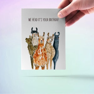 Funny Birthday Cards llama Birthday Card For Friends, Alpaca Birthday Card Funny, Custom Birthday Card Personalized Gifts image 5