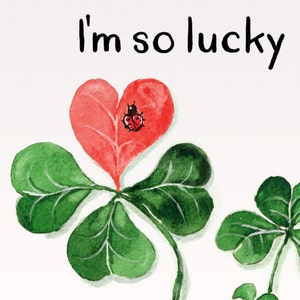 Lucky Clovers Valentines Card For Boyfriend I'm So Lucky To Have Found You Galentines Day Card For Best Friend Friendship Gifts image 3