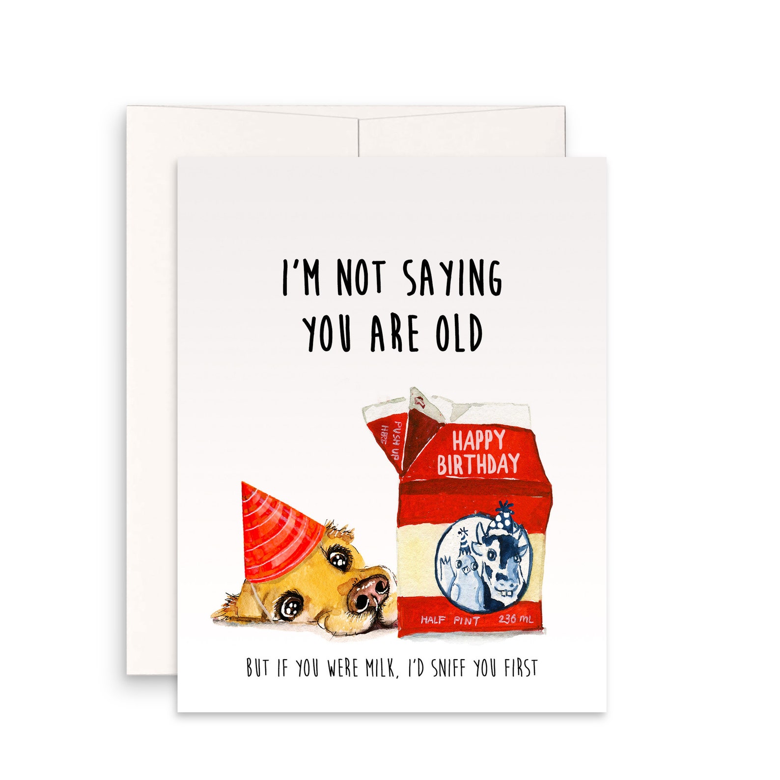 Old Milk Rude Birthday Card Funny Not Saying You Are Old - Etsy