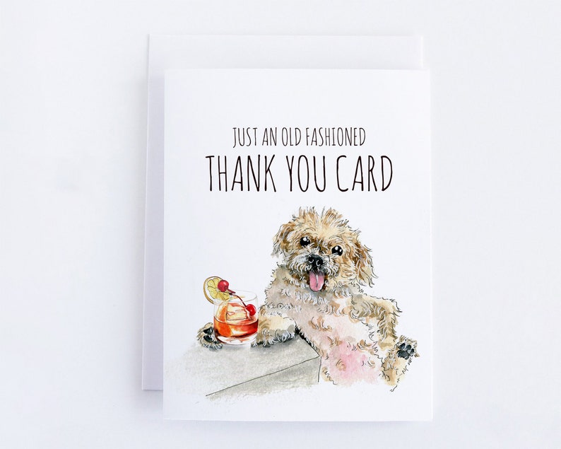 Funny Birthday Card Old Fashioned Cocaktail Bichon Frise Dog image 4