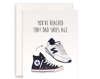 Dad Shoes Funny Birthday Cards For Dad - 30th Birthday 40th Birthday Card For Friends