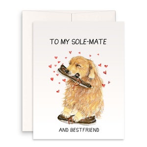 Niedliche Hunde-Jahrestagskarte für Ehemann - bester Freund Sole Mate-Leder-Hochzeitsgeschenk für Freundin