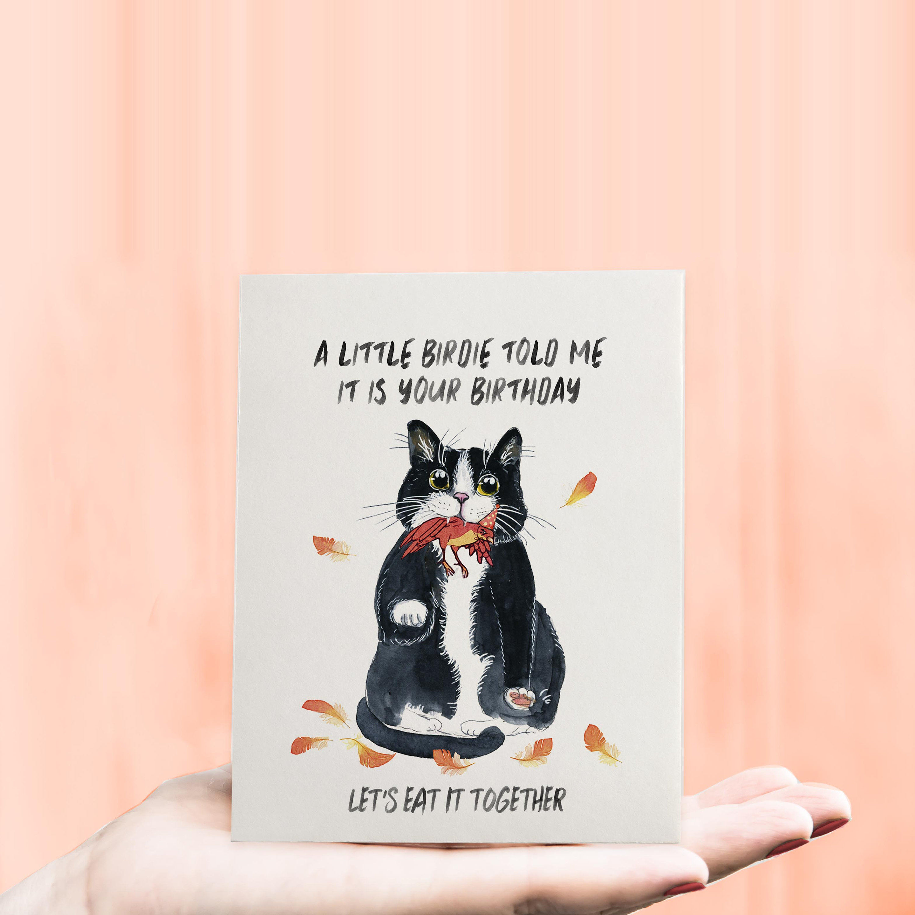 Lustige Katzen Geburtstagskarte „Happy Birthday Old Bean“ – Lizenziert Von Lucia Heffernan