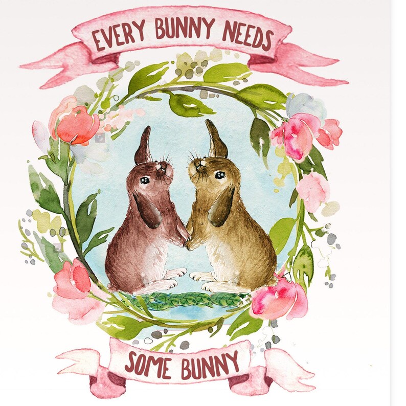 Bunny Love Easter Card For Husband Every Bunny Needs Some Bunny image 3