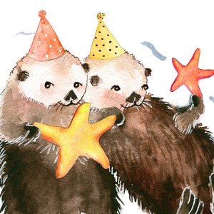 Sea Otter Sister Birthday Card Funny An-Otter Happy Birthday Card To My Sea Star image 4