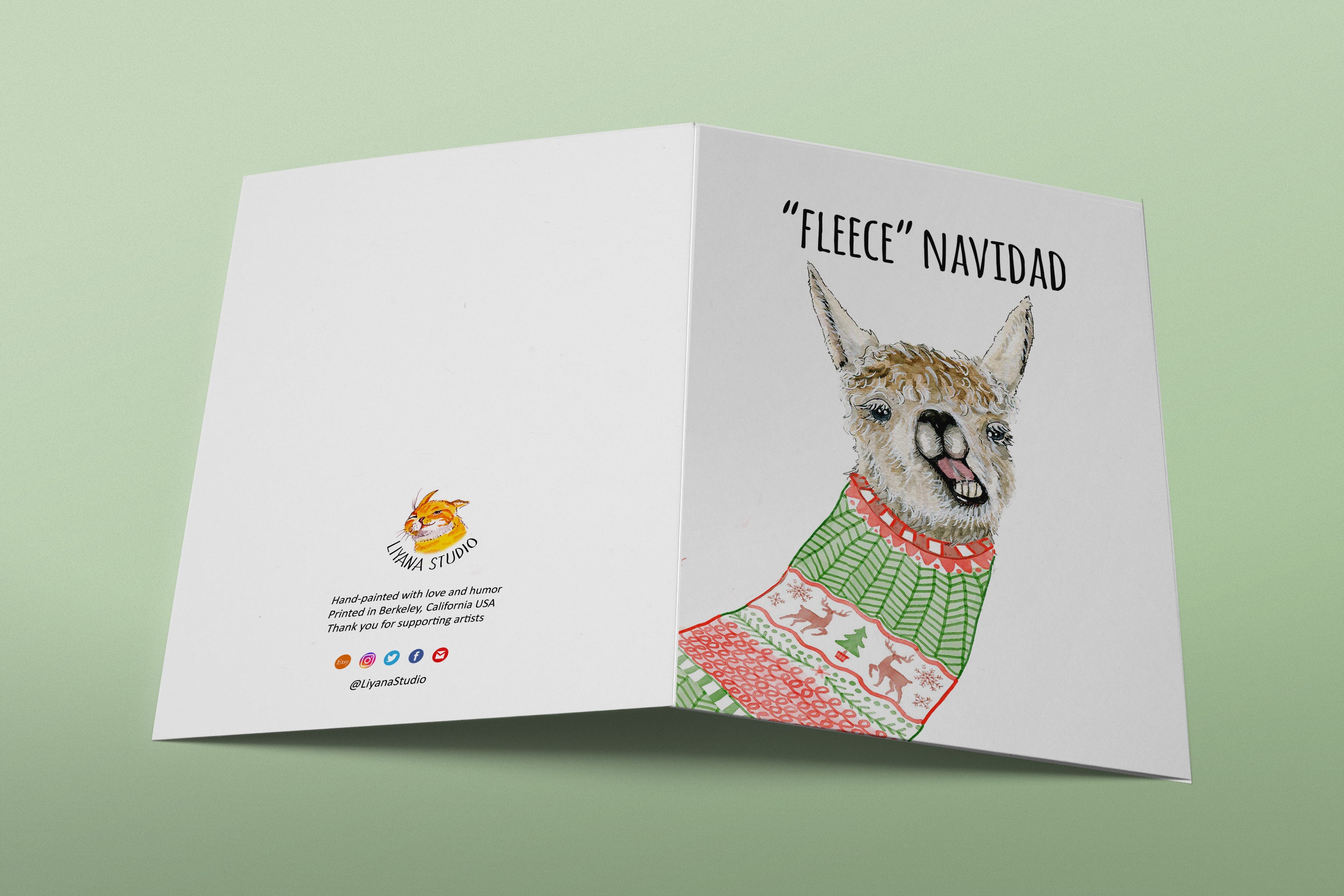 Llama Christmas Cards