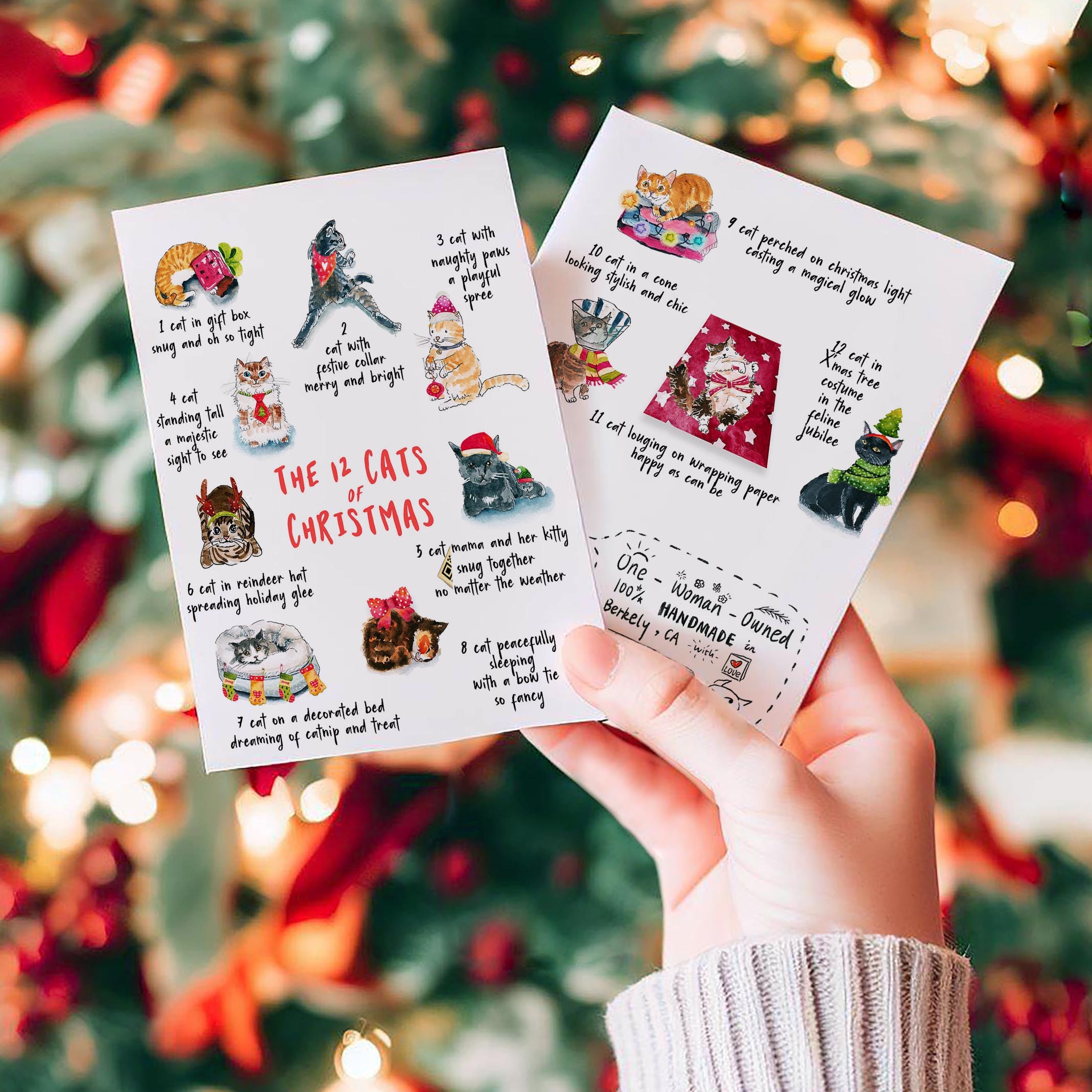 Funny Cat Christmas Cards - 12 Days of Christmas Gifts for Cat Lovers ...