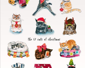 Holiday Purrfect Pair Adorable - Matching Cat Pfp Christmas