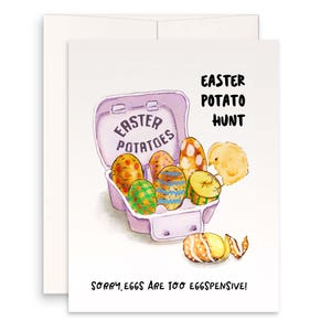 Füllei-Osterkarten - Osterkartoffeljagd Frohe Ostern Karten für Erwachsene