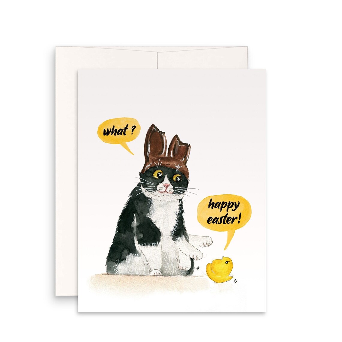 Naughty Cat Easter Cards for Kids Funny Easter Card for Etsy