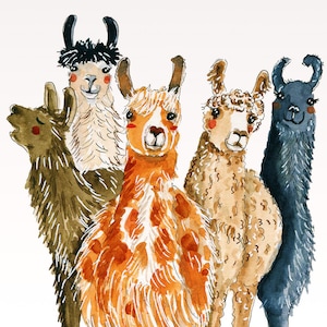 Funny Birthday Cards llama Birthday Card For Friends, Alpaca Birthday Card Funny, Custom Birthday Card Personalized Gifts image 4