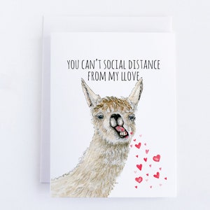 Funny Llama Card For Best Friend BFF Thinking Of You Card Llama spits llove