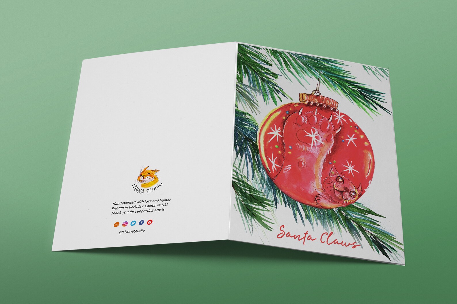 Funny Christmas Card Set Cats - Holiday Cards Set for Cat Lovers ...