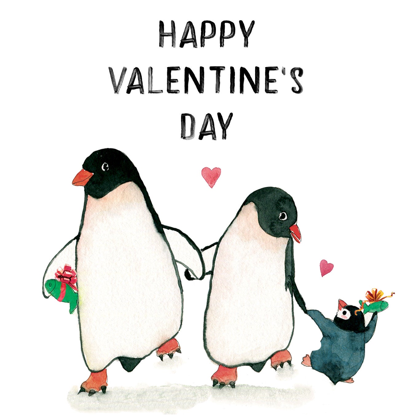 Penguin Valentine's Day Card: Wife, Girlfriend, Partner, Fiancée, for Her