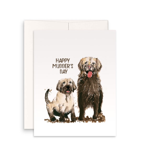 Mud Dog Mother's Day Card Funny Happy Mother's Day Cards From the Dog  Golden Retriever Dog Mom Gifts 
