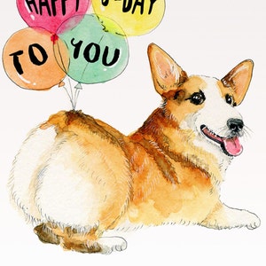 Carte d'anniversaire Corgi Butt drôle – Joyeux anniversaire du chien image 3
