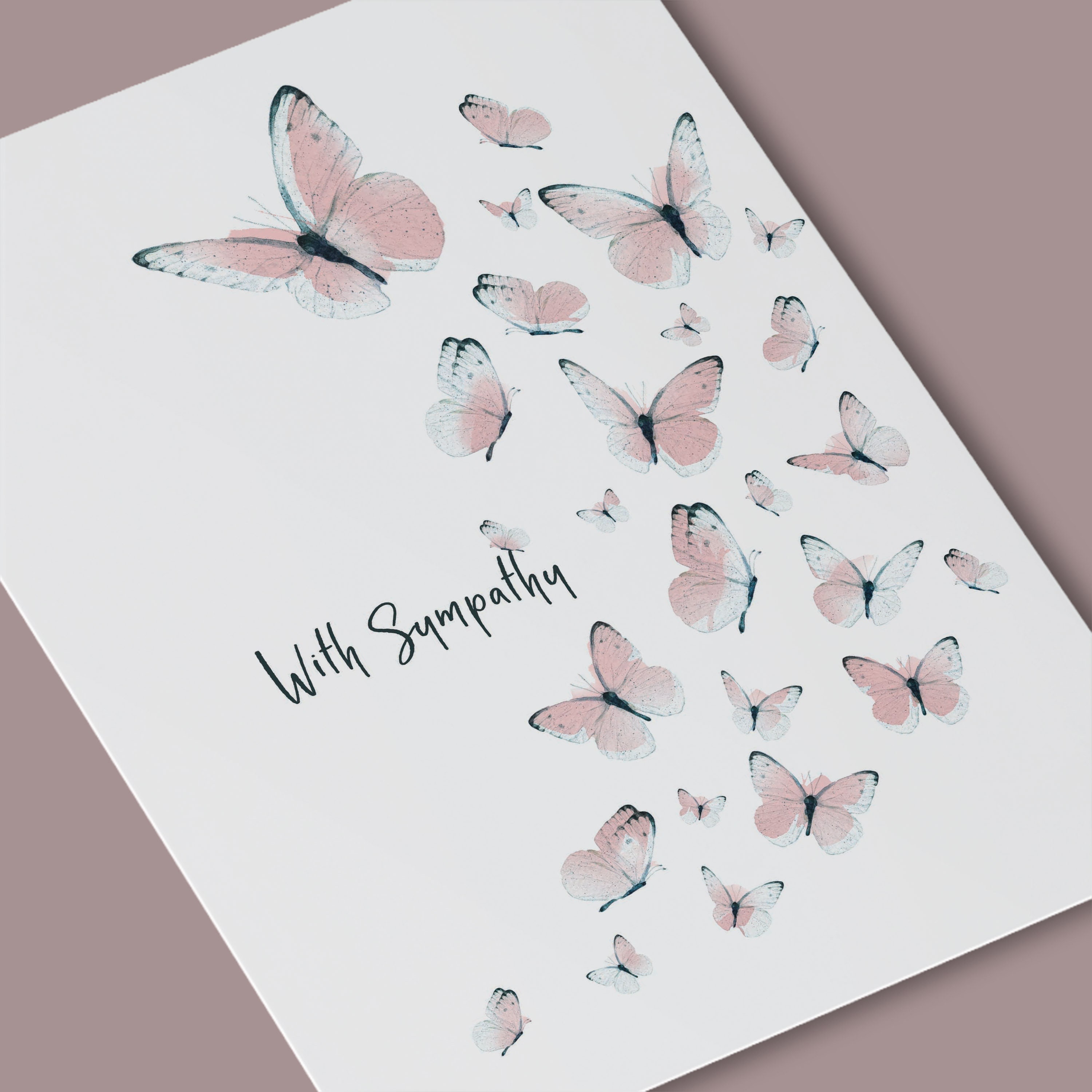 Butterfly With Sympathy Card - Thinking of You Card - Etsy