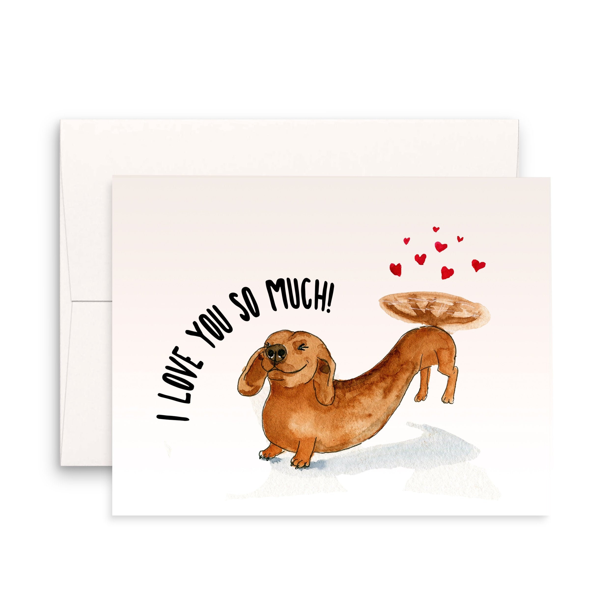 Dachshund Valentines Card From Dog I Love You So Much Etsy Dachshund Valentines Card From Dog I Love You So Much Etsy