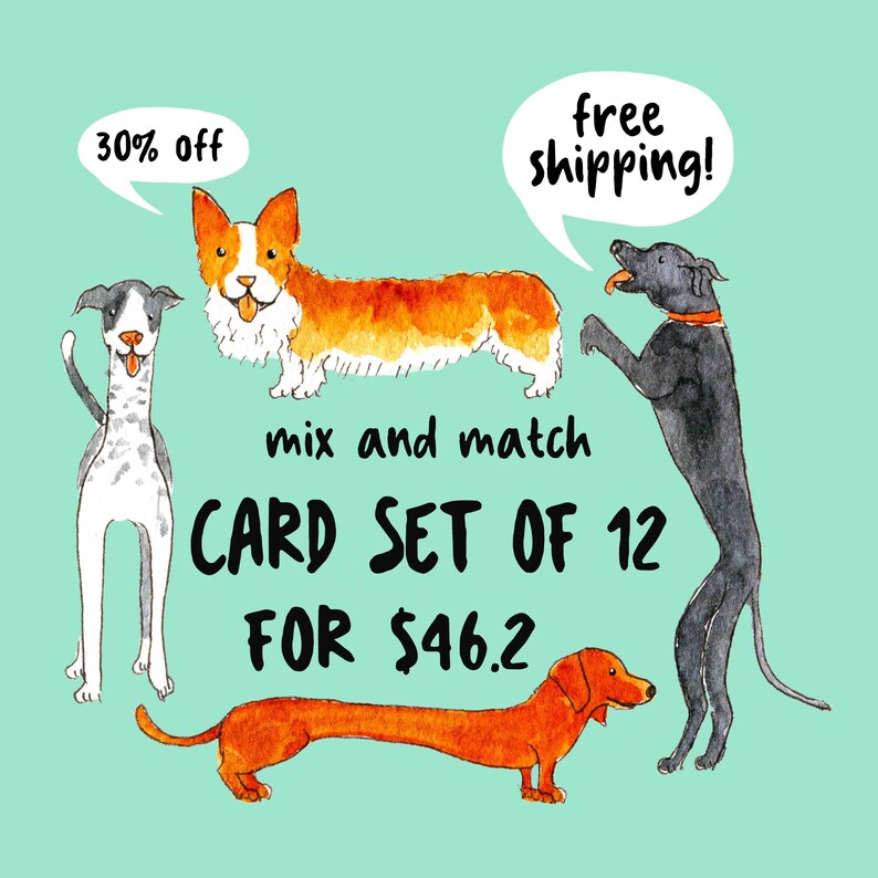 6 Greeting Cards Set - Mix and Match Bundle Pack - With Free Shipping - Liyana Studio Handmade Cards 12 Card Set -30% Off
