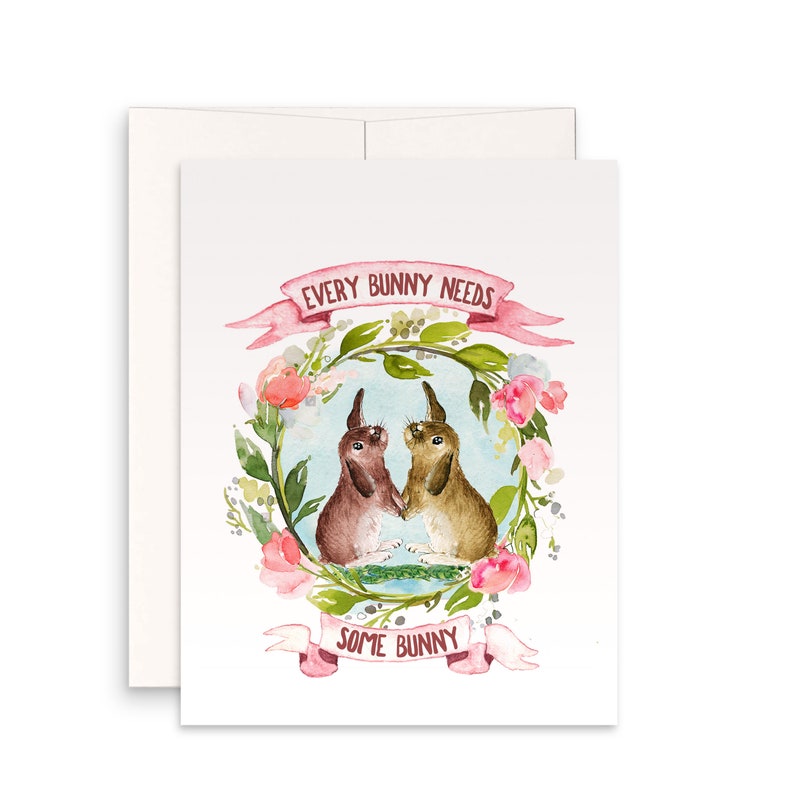 Bunny Love Easter Card For Husband Every Bunny Needs Some Bunny image 1