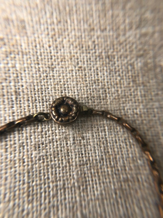 Antique Edwardian Rhinestone, Faux Pearl, Brass N… - image 5