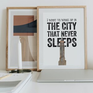 眠らない街のプリント | デジタルダウンロード | NYC プリント | ニューヨーク市、ニューヨーク | ニューヨーク プリント |