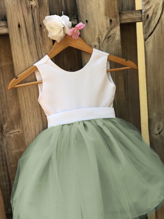 baby girl sage green dress