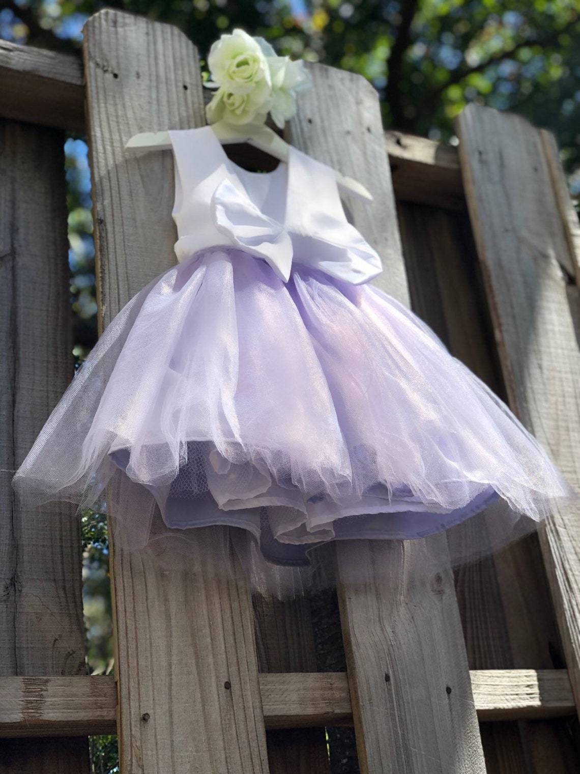 Lilac Flower Girl Dress Lilac Flower Girl Dress Elegant Satin Etsy