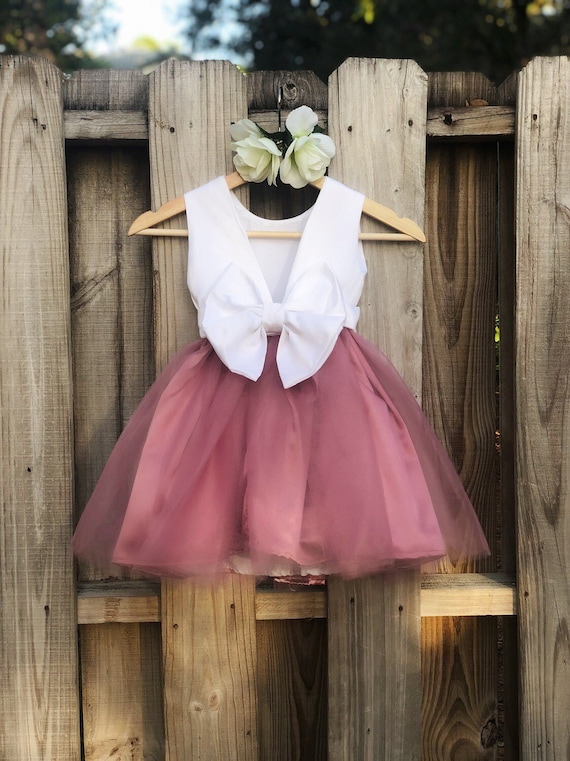 dusty rose girl dresses