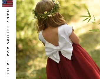 Flower Girl Dress, Tulle Flower Girl Dresses, Bridal Satin Flower Girl dresses elegant dresses, Custom Sizes and colors