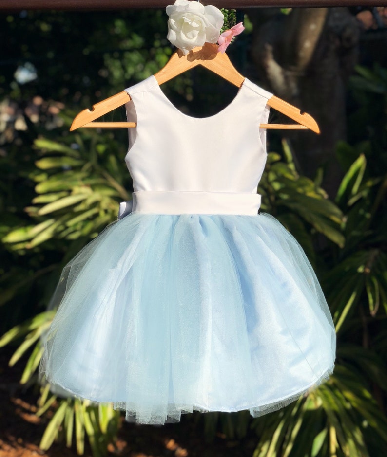 Flower Girl Dresses Elegant Bridal Satin and Tulle Flower Etsy