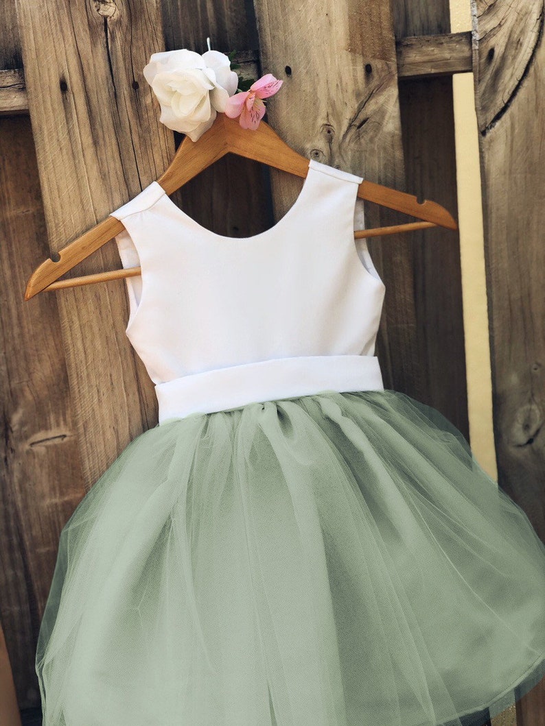 Flower Girl Dresses, Elegant Bridal Satin and Tulle Flower Girl Dress for Flower Girls, Custom Dress, Plus + Sizes Available. 