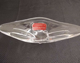 Cofrac Art Vernier vintage crystal stretch bowl