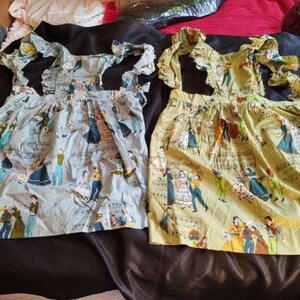Vtg. aprons pair; Neat &#39;n Tidy square dancing theme.