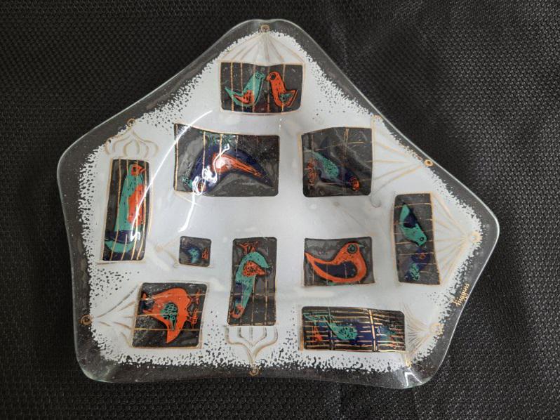 1960's Higgins　ヒギンズ　アートガラス　灰皿 ヒギンス ヴィンテージ ガラスの灰皿 / Higgins Art Glass