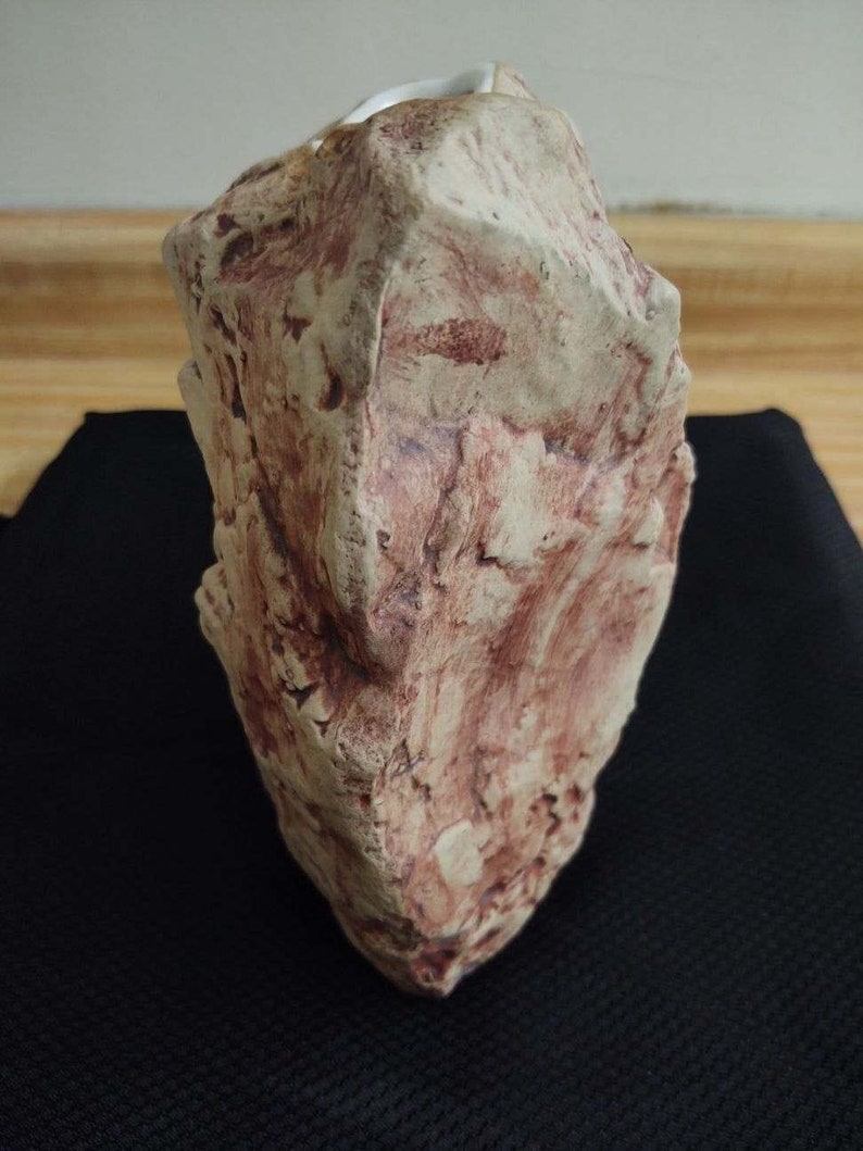 Vintage rock shaped vase ceramic. image 10