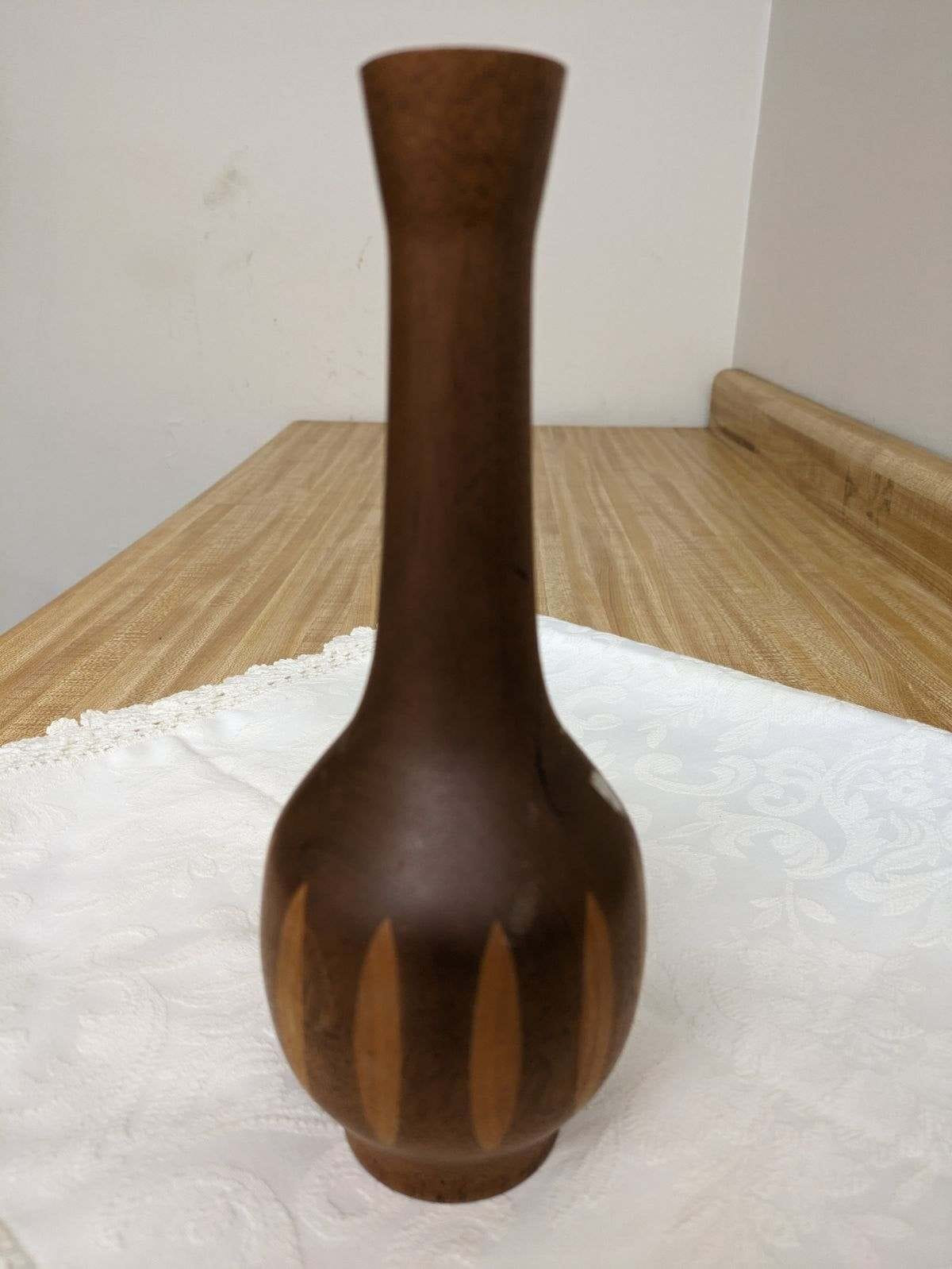 LV-0325 Red Mangrove Hand Turned Wooden Bowl, Vase, Hollow Form-RARE –  Elvio Design