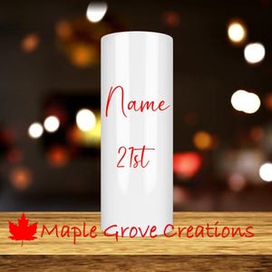 Birthday Shot Glass - Personalized - 3 OZ Shot Glass - 9 font colors