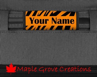 Personalized Tiger Stripe Luggage Handle Spotter - Handle Bag Wrap - Custom Bag Spotter - ID Handle - Luggage Identification