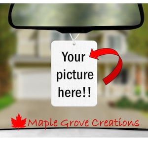 Custom Air Freshener - Rectangle - Your Image On Your Air Freshener - Choose from 16 scents