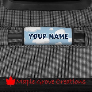Personalized Sky Luggage Handle Spotter - Handle Bag Wrap - Custom Bag Spotter - ID Handle - Luggage Identification