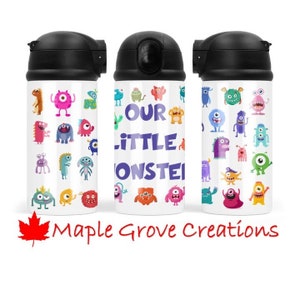 Our Little Monster Kids Tumbler With Lid - 12 OZ Stainless Steel Tumbler - Double Wall Insulated
