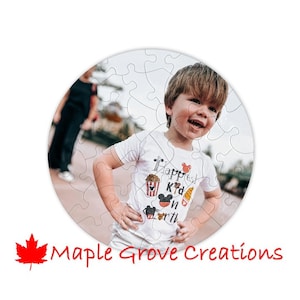 Custom 42 Piece Round Jigsaw Puzzle - Glossy Finish - 8&quot; Diameter - Your Picture On Your Jigsaw Puzzle