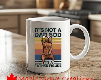 Caneca de café It's Not A Dad Bod It's A Father Figure - Caneca de café de 11 oz - Disponível em cerâmica ou plástico