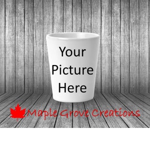 Your Picture Here Personalized 2 OZ Shot Glass - Custom Shot Glass