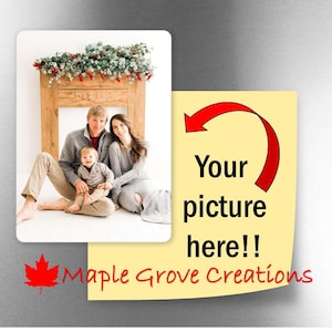 Gepersonaliseerde Magneet - 2" X 3" Rechthoek - Uw beeld op uw magneet!!  Verkrijgbaar in aluminium, hardboard of hout