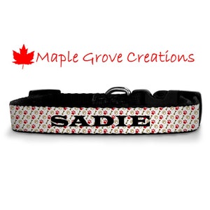 Personalized Dog Collar - 12&quot;-20&quot; Collar - Your Dog&#39;s Name - Metal buckle for leash - DES1