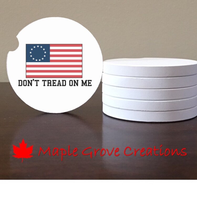 AMERICAN FLAG CUSTOM CERAMIC SANDSTONE CAR COASTER SET 2 FOR CUP HOLDER AMERICAN FLAG CUSTOM CERAMIC SANDSTONE CAR COASTER SET 2 FOR CUP HOLDER
